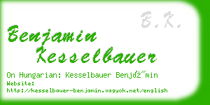 benjamin kesselbauer business card